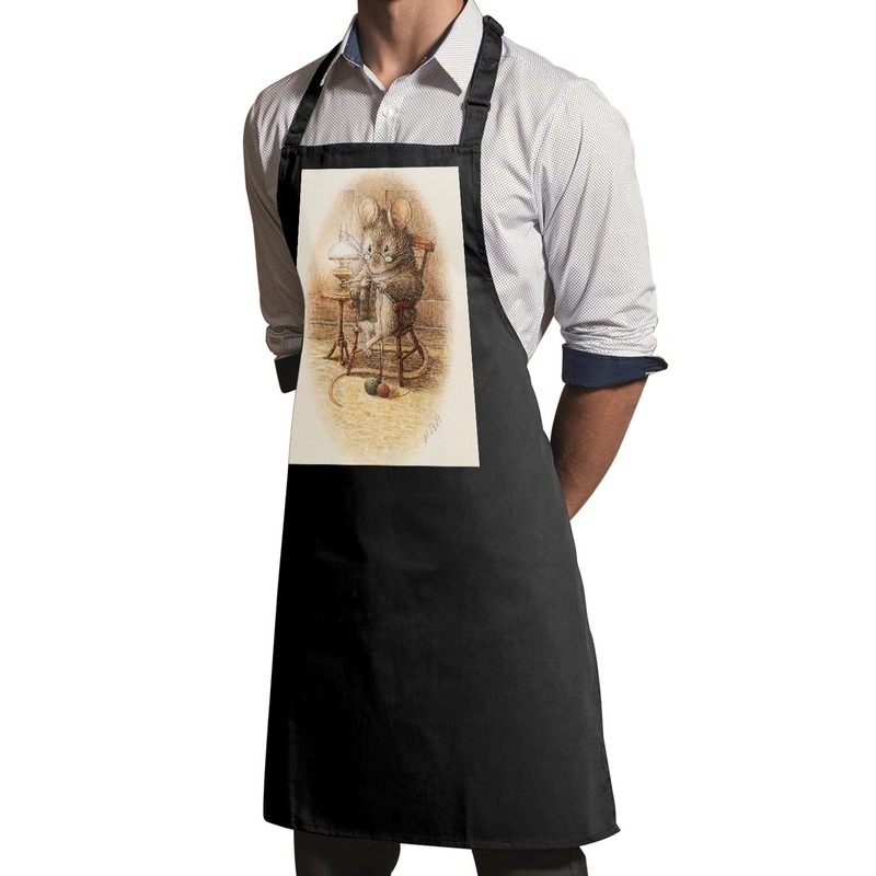 Fabulous Premium Kitchen Apron Grand Pere Souris Tricote Illustration Kids