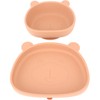 4pcs Children Plate Utensils Set Silicone Suction Bowls Set Toddler