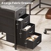 Huuger 55 Inch L Shaped Desk with Drawers, Reversible Computer