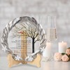 11th Anniversary Wedding Gifts Crystal Plate with Gold Leaf Wreath