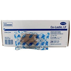 Hartmann Co-Lastic LF Latex-Free Self-Adherent Wraps, Tan, 3" x 5 yd (24 Rolls)