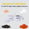 ONTUBE Farmhouse 8oz Pepper and Salt Bowls with Lid and