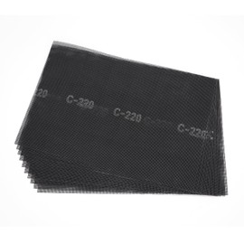 HUAALIUCHE 12"x18" Sanding Screen Sheets - Square Mesh Floor Sanding Screen - Black Silicon Carbide - for Wood Floors (10 Pack, 220 Grit)