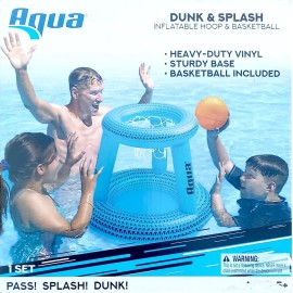 Aqua Splash N Hoop Basketball & Ball Inflatable Hoop & Basketball Included 🆕