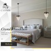 Black Crystal Pendant Light for Kitchen Island,Mini Crystal Chandeliers Modern