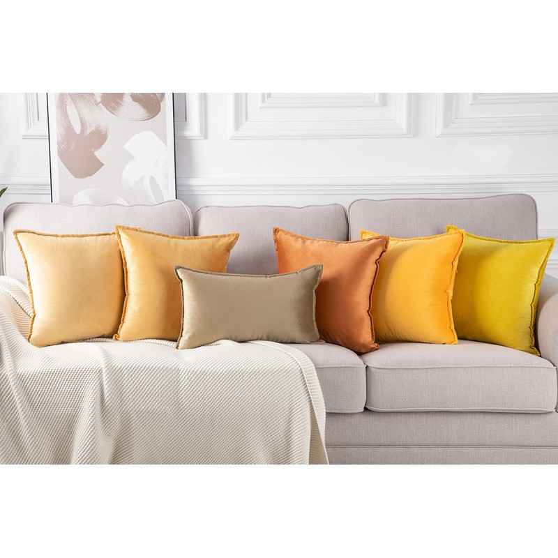 Madizz Set of 2 Nordic Soft Plush Solid Back Pads
