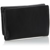Mala Leather ML-AC-355657 Steed Bit Motif Trifold Wallet, Black