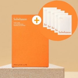 Sulwhasoo 설화수 윤조 마스크 총 10매 더블 용량/ 5매 본품+5매 낱장 Sulwhasoo Yunjo Mask Total 10 Sheets Double Volume / 5 Sheets Main Product + 5 Sheets Individually Wrapped