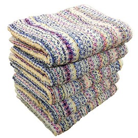 Imabari Residual Thread Colorful Striped Face Towels, Set of 5, Imabari Towels