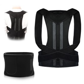 Matsizen 1 x Shoulder Strap Posture Corrector Women Straight Back Straight Back Straightener Posture Corrector Back Men's Posture Corrector Back Women's Back Straightener (XL)