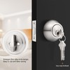 Probrico 4 Pack Satin Nickel Single Cylinder Deadbolt Lock Set,