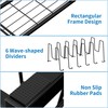 GAGUIUP Food Container Lid Organizer, Adjustable 6 Dividers Full-Metal Pot