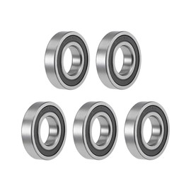 sourcing map 16003-2RS Deep Groove Ball Bearings 17mm Inner Dia 35mm OD 8mm Bore Double Sealed Chrome Steel Z2 5pcs