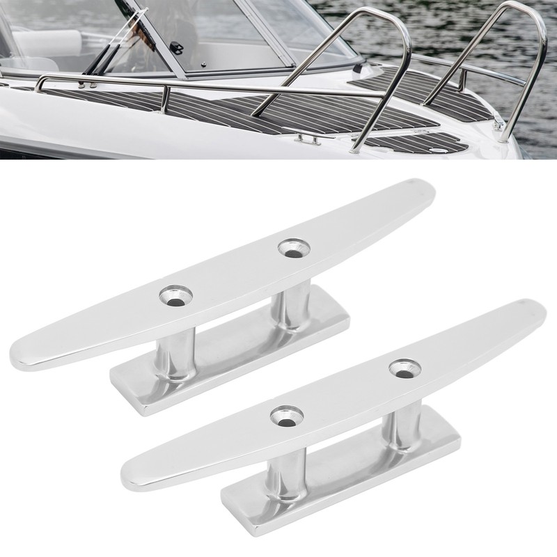 2PCs Boat Cleat Open Base 5in Universal Fit for Watercraft
