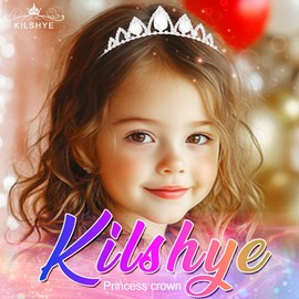 Kilshye Rhinestone Tiara Silver Crystal Princess Tiaras Headband Small Crown for Girls (Silver, Free Size)