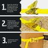 DC Cargo - E Track Ratchet Straps Cargo Tie-Downs, 2"