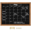 Umtiti Calendar Chalkboard, 13" * 17", Magnetic Surface Rustic Brown