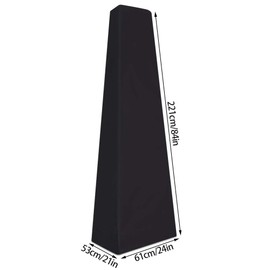 HNYG Full Length Patio Heater Cover, 87 Inch Heavy Duty Waterproof Outdoor Garden Heater Cover Protector for Pyramid Patio Heaters, Triangle Tall Heater Cover HYJJZ23