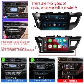 64G for Toyota Corolla 14-17 Apples CarPlay Auto Android Car Radio Stereo Screen