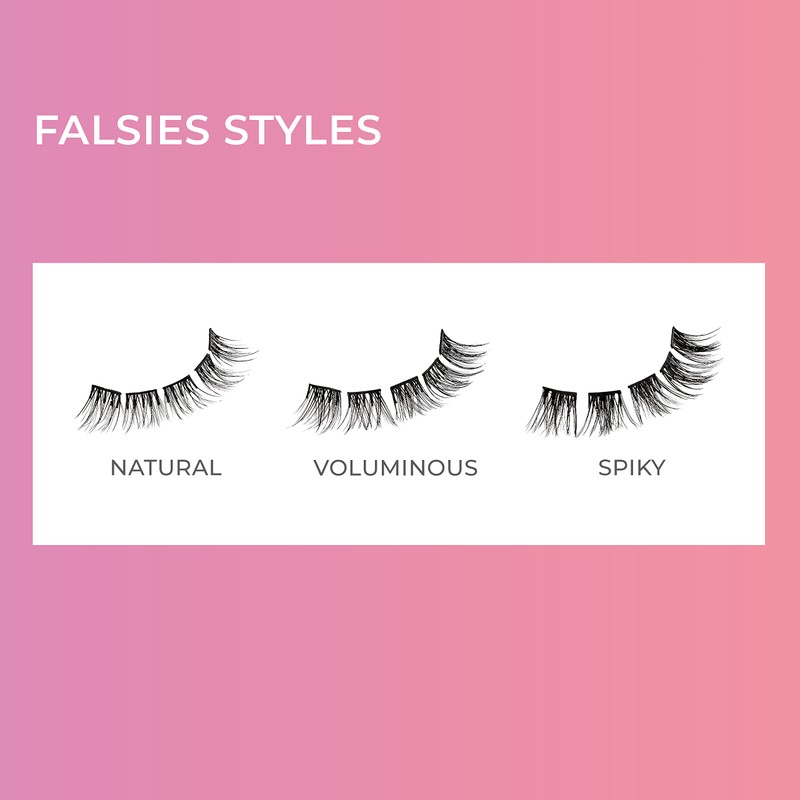 KISS imPRESS Press-On Falsies Eyelash Clusters Kit, Natural, Black, No