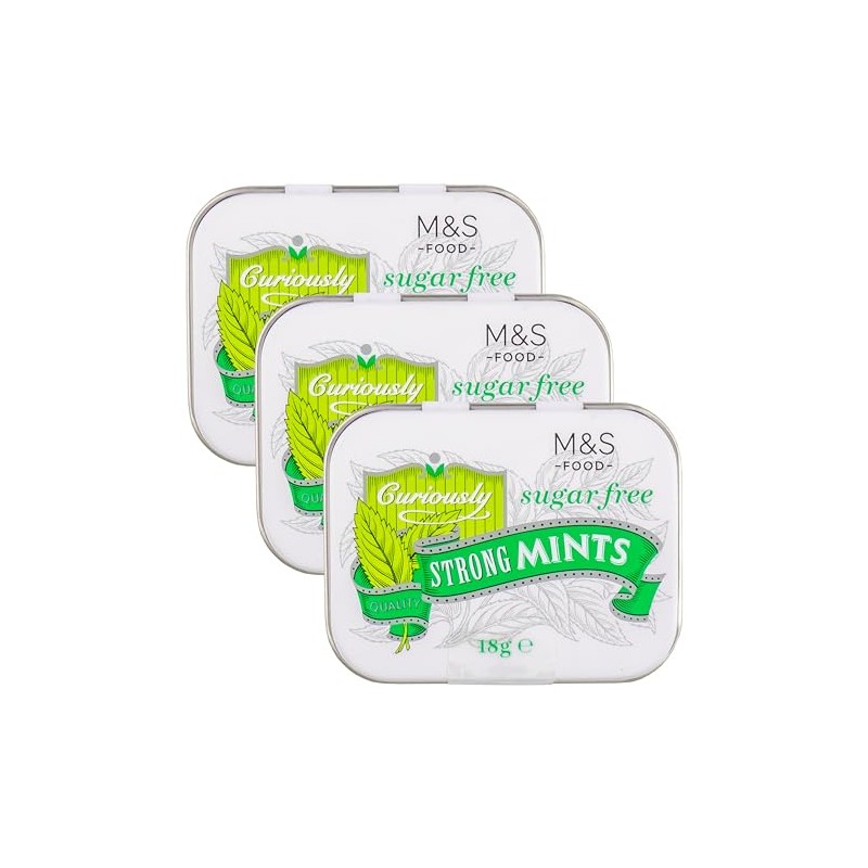 M&S Marks & Spencer Curiously Strong Mints in Tins, Sugar