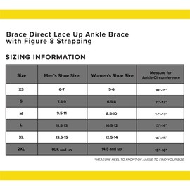 Brace Direct Easy Lace Up Ankle Support Brace with Speedlace - Sprained Ankle Stabilizer Figure 8 Wrap - for Men and Women - For Running, Volleyball, Basketball, Tennis