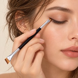 Professional Eyebrow Brush Eyeliner Angled Flat Head Blade Eye Liner Brow Contour Makeup Brushes Double-head Make Up Tools 5pcs