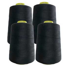 4 Rotoli Di Filo Per Cucire, 40/s, Accessori Per Cucitura Ad Alta Resistenza, Ogni Bobina Ha 4 500 Metri Di Filo, Per Uso Professionale O Casa, Artigianato, Vestito, (4 Rotoli Nero 332)