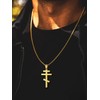 FaithHeart Orthodox Cross Necklace for Men and Women, Punk Necklace
