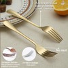 ReaNea Gold Dinner Forks 12 Pieces, Stainless Steel Titanium Gold