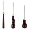 BOHUIZ 3 Pack Scratch Awl Tool with Wooden Handle, Gourd