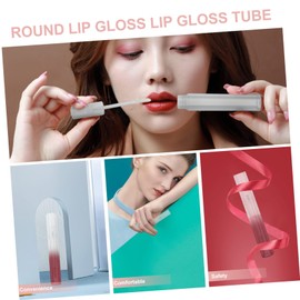 Minkissy 10pcs Clear Lip Gloss Tubes Refillable Lip Glaze Vials Detachable Design for Easy Filling Cleaning for Gloss Travel Use