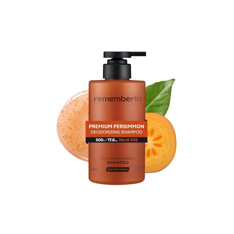 Rememberin Persimmon Shampoo for Scalp & Aging Odour, Deep Cleansing,
