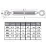 Medifier Turnbuckle Hook and Eye M5 10pcs Wire Tensioner Tightener