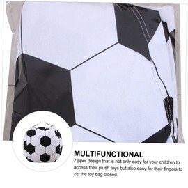 GRIRIW Boys and Girls Toy Storage Bean Bag Cover Stuffed Animal Organizer Football Design Space-Saving Chair for Playroom Fun and Functional Stuffable Bean Bag for Boys and Girls