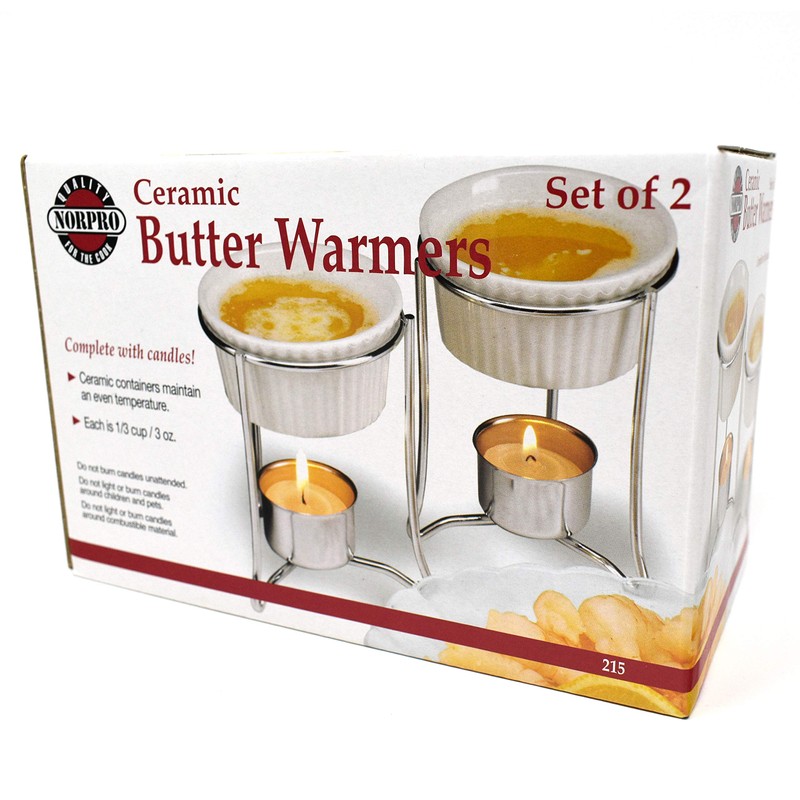 Norpro Butter Warmers, Set of 2 , White