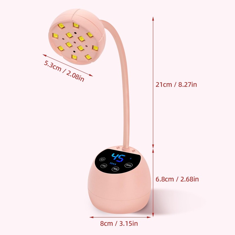 Mini UV LED Nail Lamp, LCD Display, Automatic Intelligent Sensor,