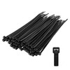 100 Pack Black Cable Ties - 150mm x 3.6mm Plastic