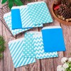 Boutigem 40Pcs Blue Kraft Paper Bags Flat Party Favor Treat