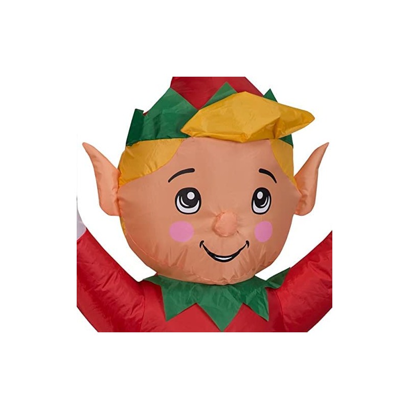Jolly Elf LED 4' Inflatable Christmas Yard Decoration