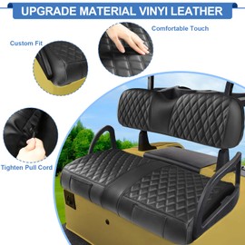 Rizinkart,Golf Cart Seat Covers EZGO RXV,Grand Appearance, Easy Installation, Durable Quality, New Appearance,Golf Cart Seat Covers Fit RXV Front Seat,2 Convenient Pockets