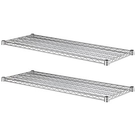 Zedfire Chrome Wire Shelf for Shelving Units, 2-Pack 18" x 48" Replacement Shelves for Wire Rack, NSF Additional Heavy Duty Wire Shelving