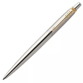 Parker Jotter Ballpoint Pen, Gel Ink, Stainless Steel & Gold, Made In France