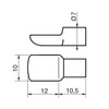 Design61 20 x 7mm Shelf Brackets for Shelves Steel Brass