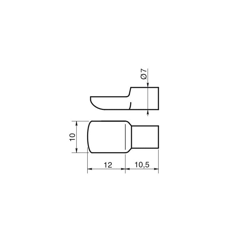 Design61 20 x 7mm Shelf Brackets for Shelves Steel Brass