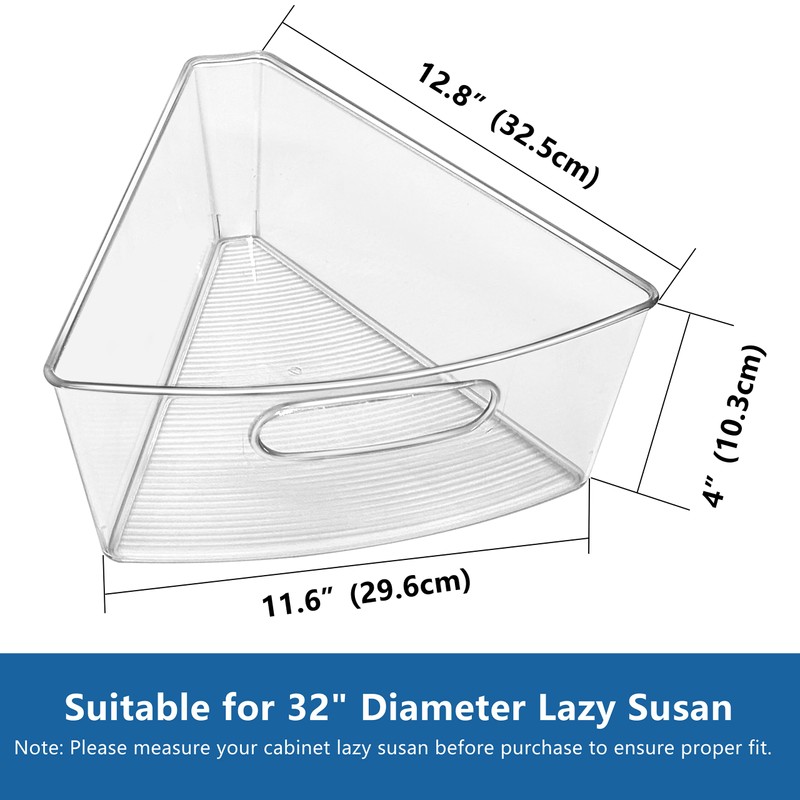 JOWBOOW Lazy Susan Organizer Bins for 32"-33" Diameter Corner Cabinet