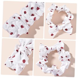 Beavorty Strawberry Pattern Face Wash Hair Tie Elastic Headband Thin Head Wrap Makeup Headband for Women