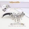 Vintage Royal Rhinestone Tassel Hair Barrette, Dark Blue