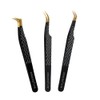 Lash Tweezers for Eyelash Extensions,Precision Fiber Tip for Volume Eyelash