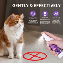 QINGQIYUE Cat Scratch Deterrent Spray, Cat Repellent Spray Indoor and Outdoor for Cat and Kitten, No Scratch Spray Training Aid for Furniture, Sofas, Curtains - Non-Toxic, Alcohol-Free